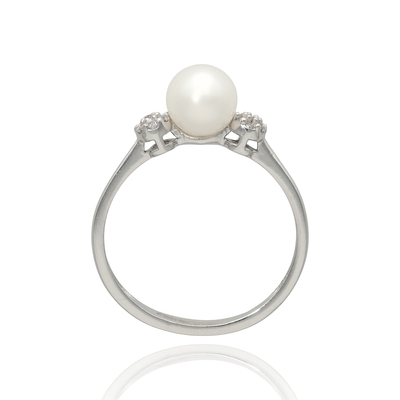 Fehér arany gyűrű 54-es méret (B51488)